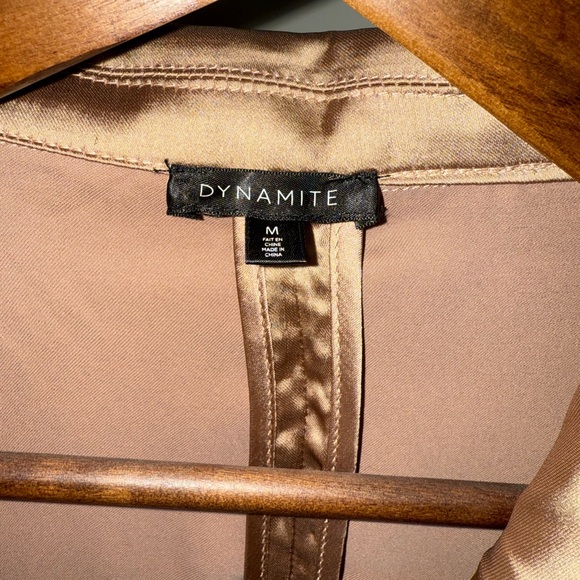 Dynamite Satin Camel Jacket - Picture 2 of 2